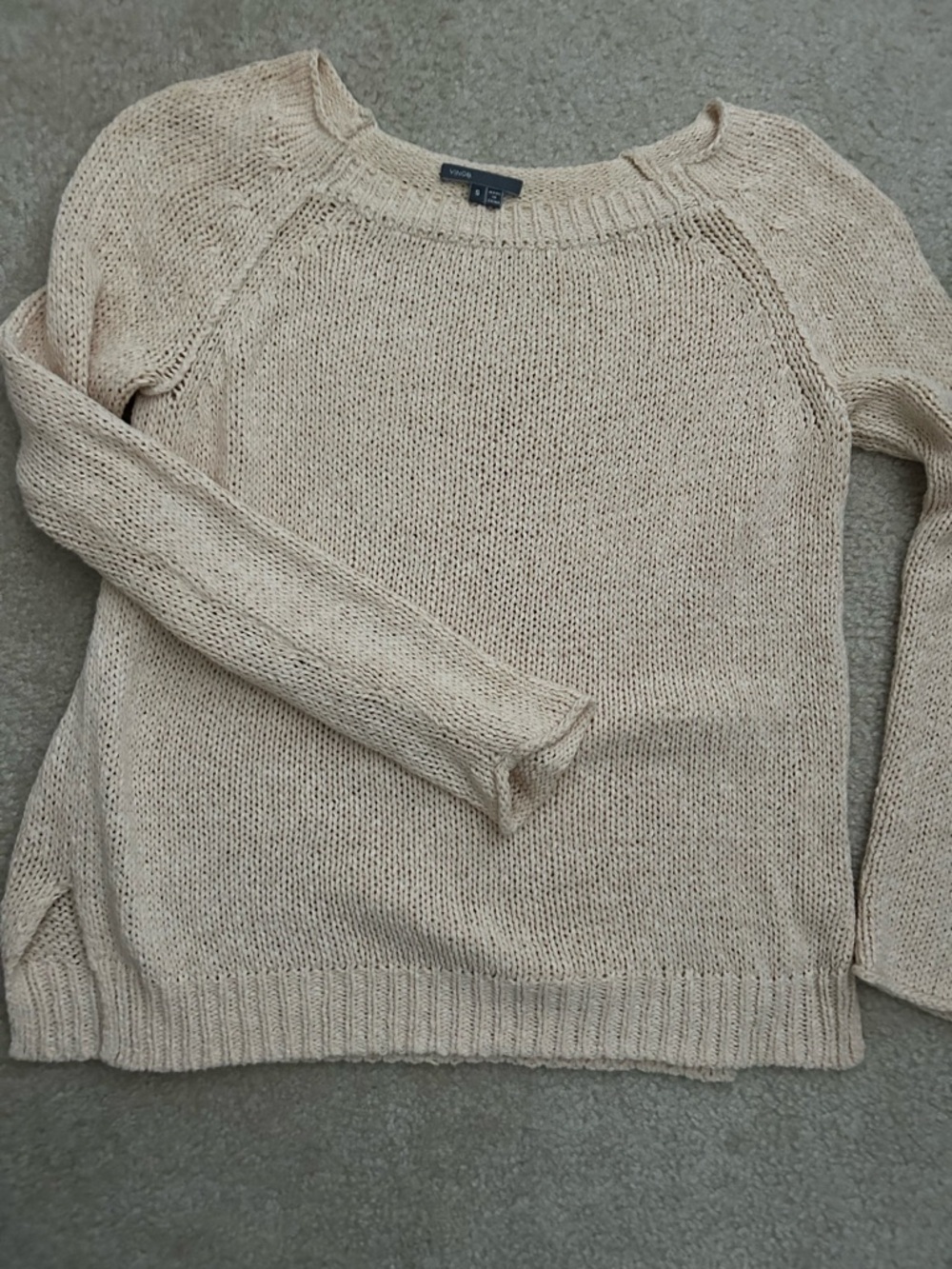 Light Beige Knit Women’s Sweater - cotton/nylon blend Vince size S